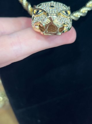 Collar Pantera XP 14K Chapado Oro 60cm