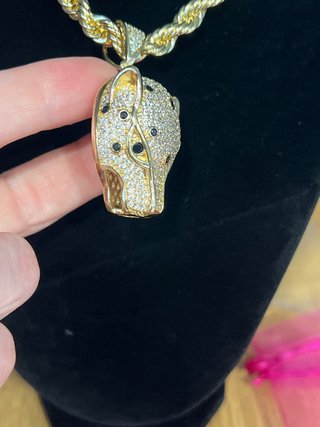 Collar Pantera XP 14K Chapado Oro 60cm
