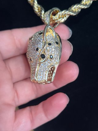 Collar Pantera XP 14K Chapado Oro 60cm