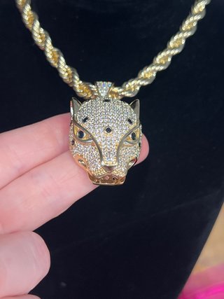 Collar Pantera XP 14K Chapado Oro 60cm