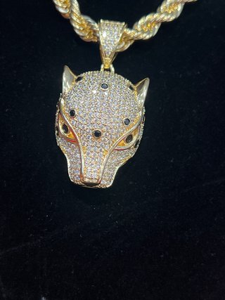 Collar Pantera XP 14K Chapado Oro 60cm
