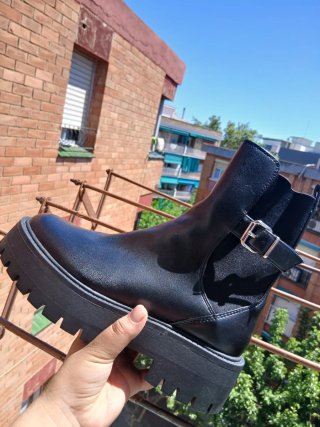 Botas Mango Talla 38 Negras