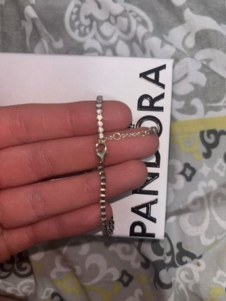 Pulsera Pandora Corazón Rojo y Plata