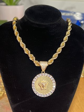 Collar Versace Chapado Oro 14K 60cm