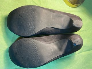 Zapatos señora negros con adorno metal