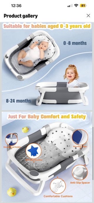 Bañera plegable para bebé