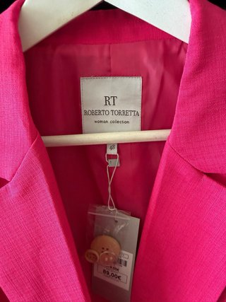 Blazer Roberto Torreta Rosa Nuevo Talla 48
