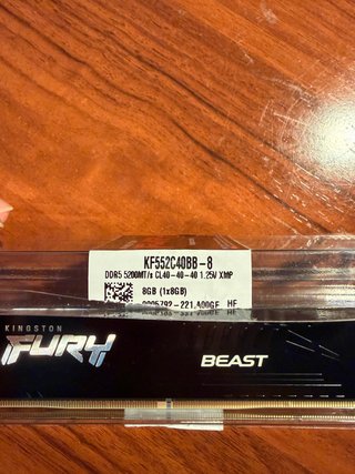 Kingston FURY Beast DDR5 8GB 5200MHz CL40