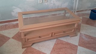 Mesa de centro madera y cristal