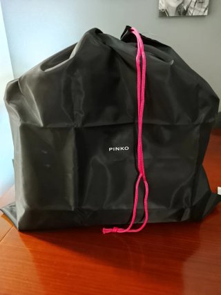 Borsa Pinko verde e nero a stampa