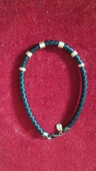 Pulsera Rabat Cuero Trenzado y Oro