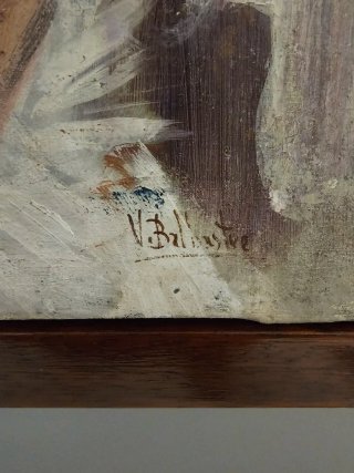 Pintura al óleo de Madre e hijo