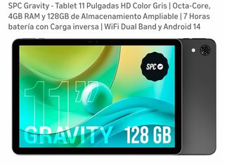 Tablet SPC Gravity 11 Gris 128GB