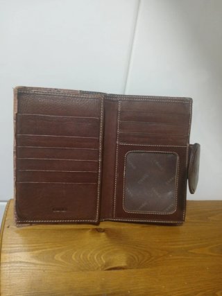 Cartera Yanko Piel Cocodrilo Marrón y Rosa