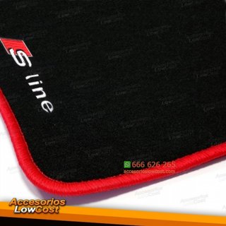 ALFOMBRILLAS AUDI Q5 CON LOGO BORDE ROJO