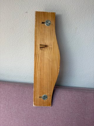 Perchero de madera con 3 ganchos
