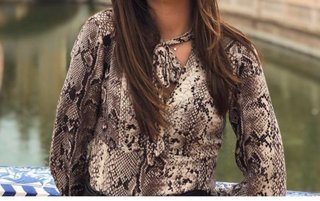 Blusa Stradivarius Talla S Serpiente