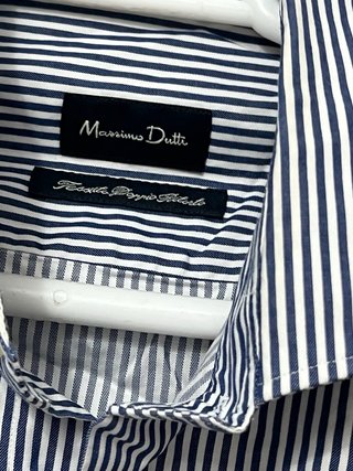 Camisa Rayas Massimo Dutti Azul/Blanco