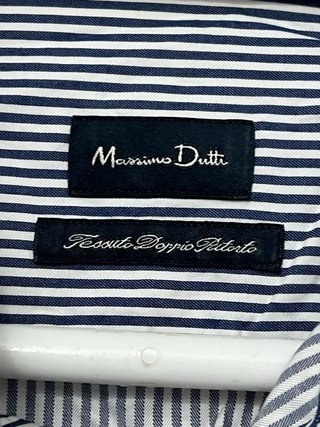 Camisa Rayas Massimo Dutti Azul/Blanco
