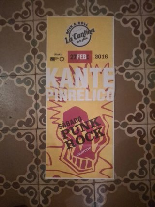 Cartel Concierto Kante Pinrelico 27 Feb 2016
