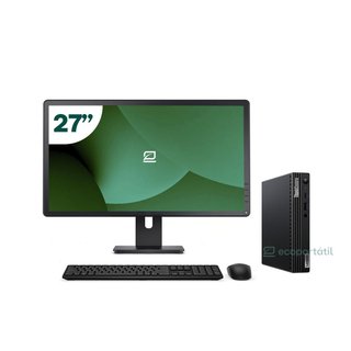 Pack Lenovo M80q Tiny i5 10500T 8GB SSD 256GB + LCD 27" + Tecl y Ratón Inalámbrico + WiFi