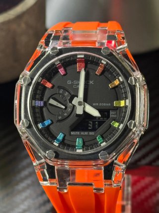 Reloj G-Shock Transparente Naranja