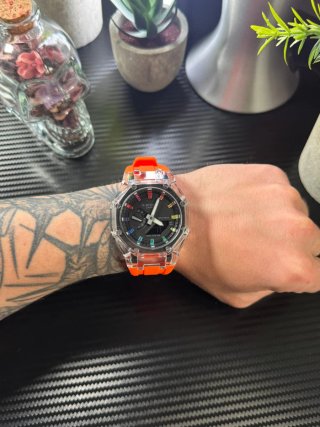 Reloj G-Shock Transparente Naranja