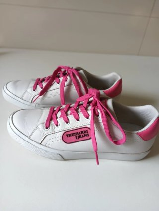 Tênis Trussardi Branco e Rosa