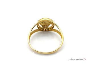 sello oro 18k con piedra con circonita