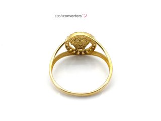 sello oro 18k con piedra con circonita t. 18 (18,47 mm)