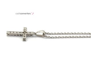 cadena oro 18k con piedra con circonita 24cm