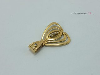 colgante oro 18k con piedra con circonita,diamante