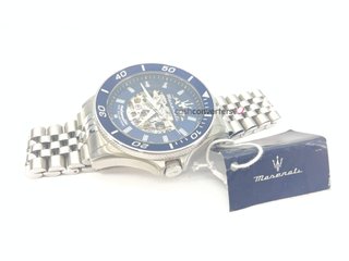 reloj pulsera unisex maserati sfida 44mm auto blue dial