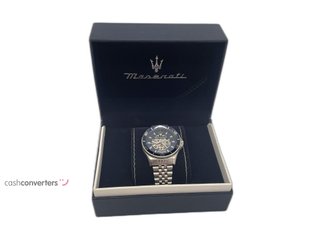 reloj pulsera unisex maserati sfida 44mm auto blue dial