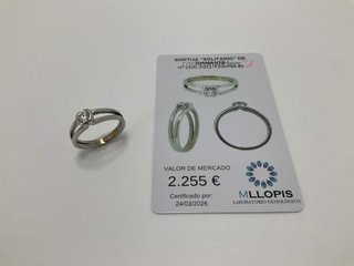 anillo oro 18k con piedra