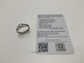 anillo oro 18k con piedra