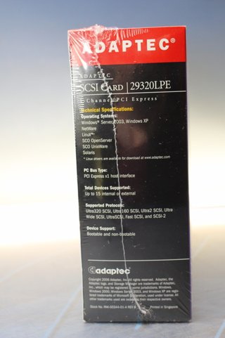 Adaptec SCSI Card 29320LPE.