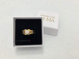 anillo oro 18k con piedra