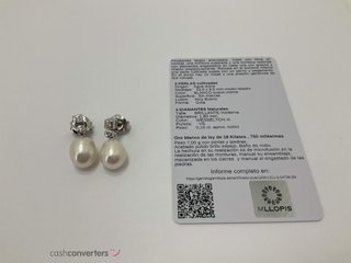 pendientes oro 18k con piedra