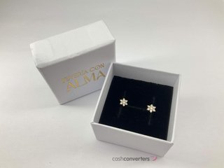 pendientes oro 18k con piedra
