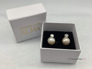 pendientes oro 18k con piedra