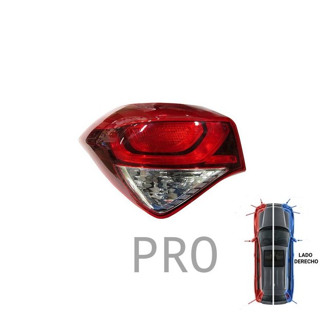 Luce posteriore senza supporto lampada bianco rosso esterno - destra - Hyundai i20 5P (2015 in poi)