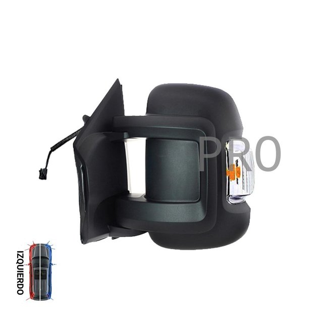 Specchio Retrovisore Elettrico Convesso Termico Intermittente Ambra Braccio Corto 8 Pin - Sinistro - Citroën Jumper (2006-2023)