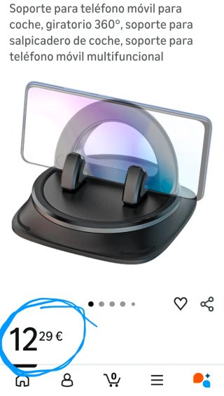 Soporte Teléfono Coche Negro