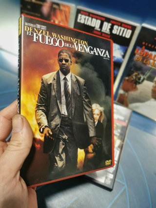 Lote 5 dvds DENZEL WASHINGTON-ESTADO DE SITIO-EL FUEGO DE LA VENGANZA-A ESPALDAS DE LA LEY y mas