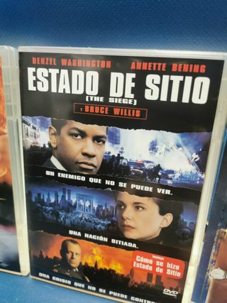 Lote 5 dvds DENZEL WASHINGTON-ESTADO DE SITIO-EL FUEGO DE LA VENGANZA-A ESPALDAS DE LA LEY y mas