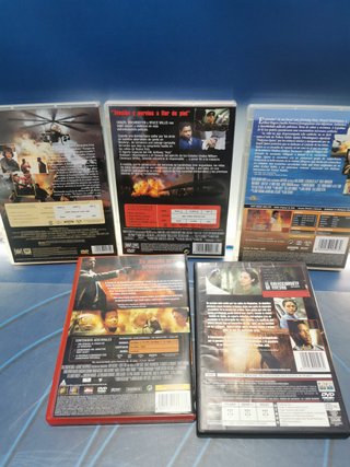 Lote 5 dvds DENZEL WASHINGTON-ESTADO DE SITIO-EL FUEGO DE LA VENGANZA-A ESPALDAS DE LA LEY y mas