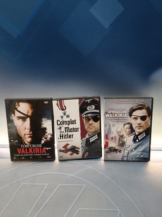 VALKIRIA + OPERACION VALKIRIA + complot para matar a Hitler -3 DVD -3 Versiones de la misma historia