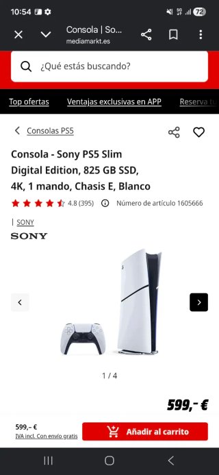 Playstation 5 Slim 825GB esta garantia en pccompon