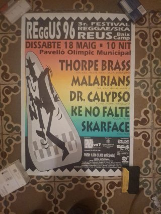 Cartel Concierto REggUS 96 Reus 1996